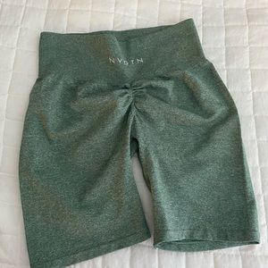 NVGTN Scrunch Seamless Shorts in Sage Green
